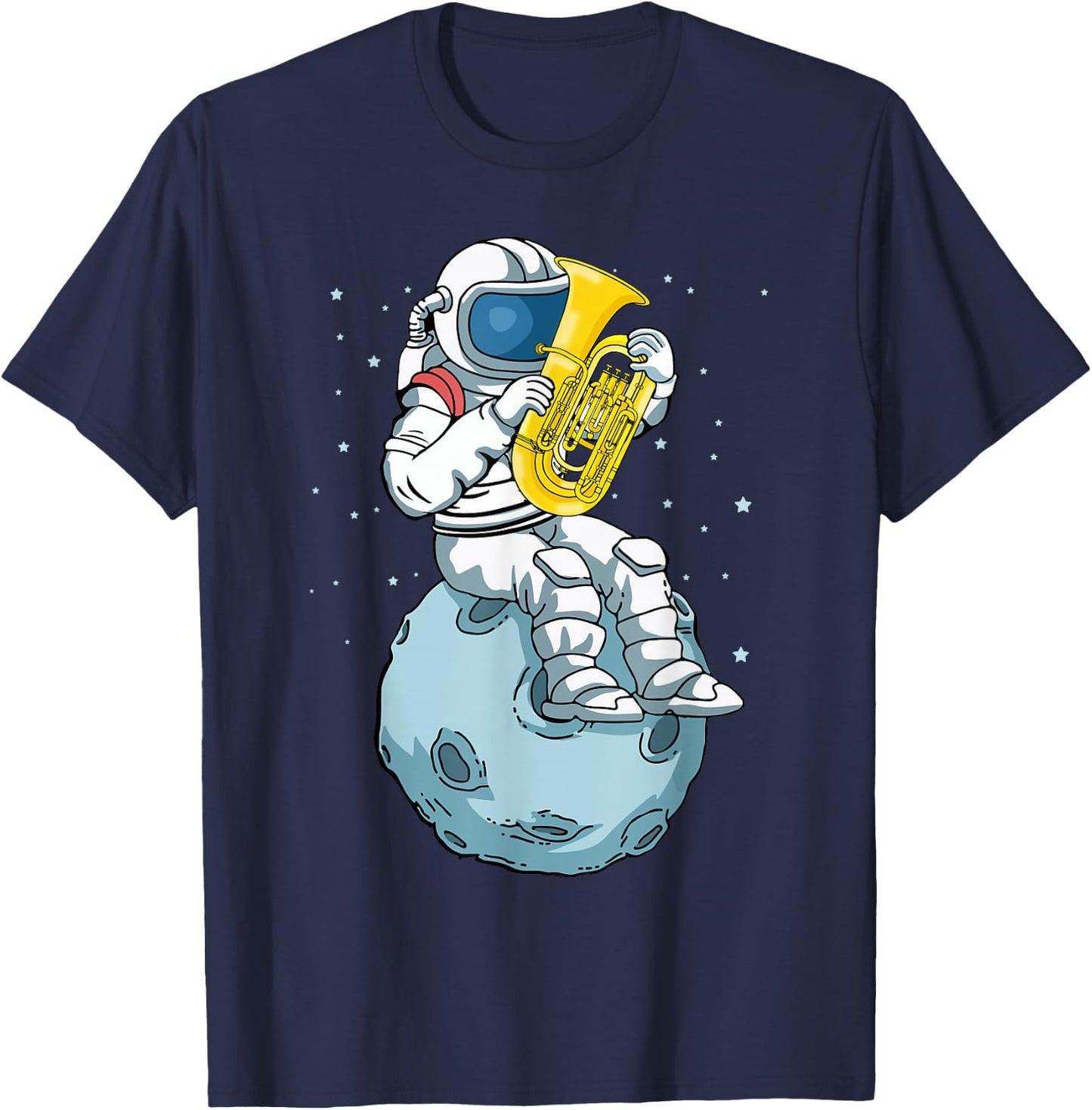 Astronaut Tuba Spieler Musikliebhaber Kinder Big Band Tuba T-Shirt - T-Shirt | Navy