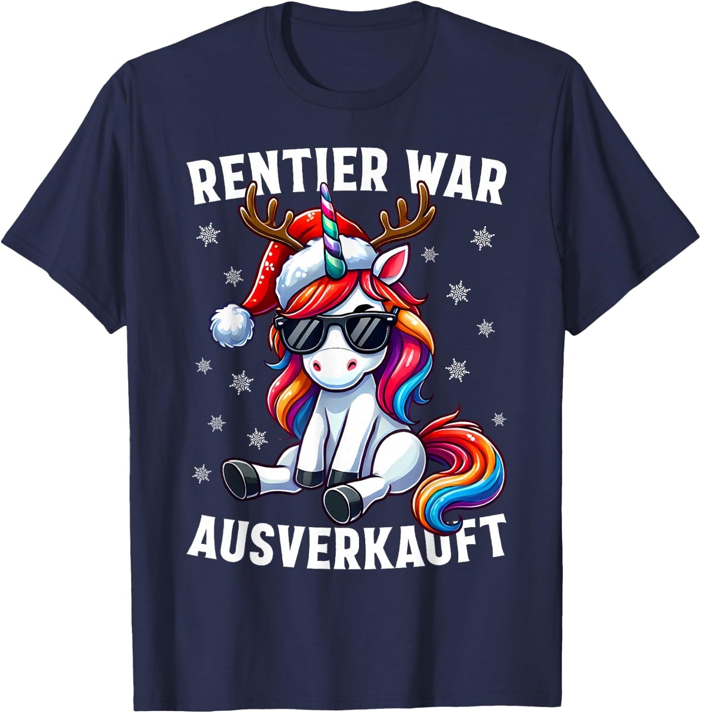 Funny Reindeer War Sold Out Funny Reindeer Christmas , black T-Shirt - T-Shirt | Navy