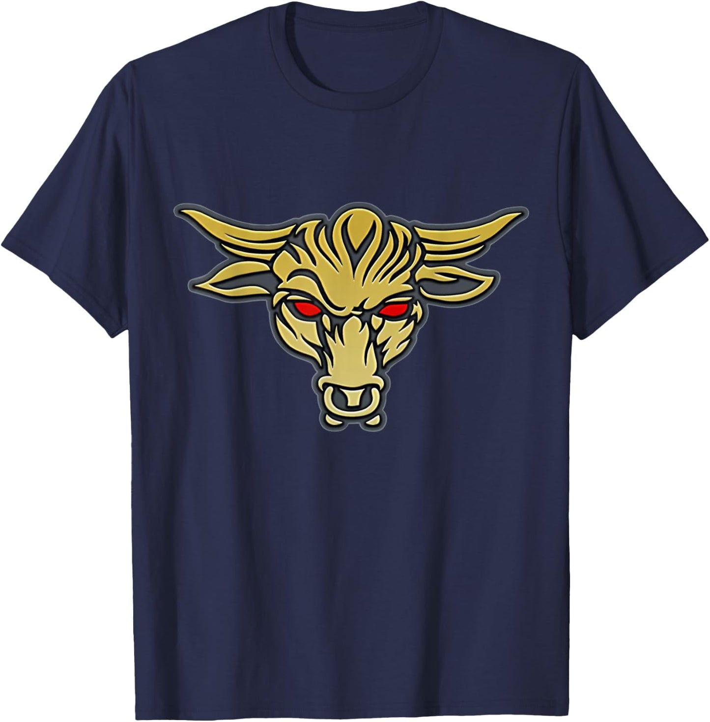 The Rock Brahma Bull Tattoo Design T-Shirt - T-Shirt | Navy