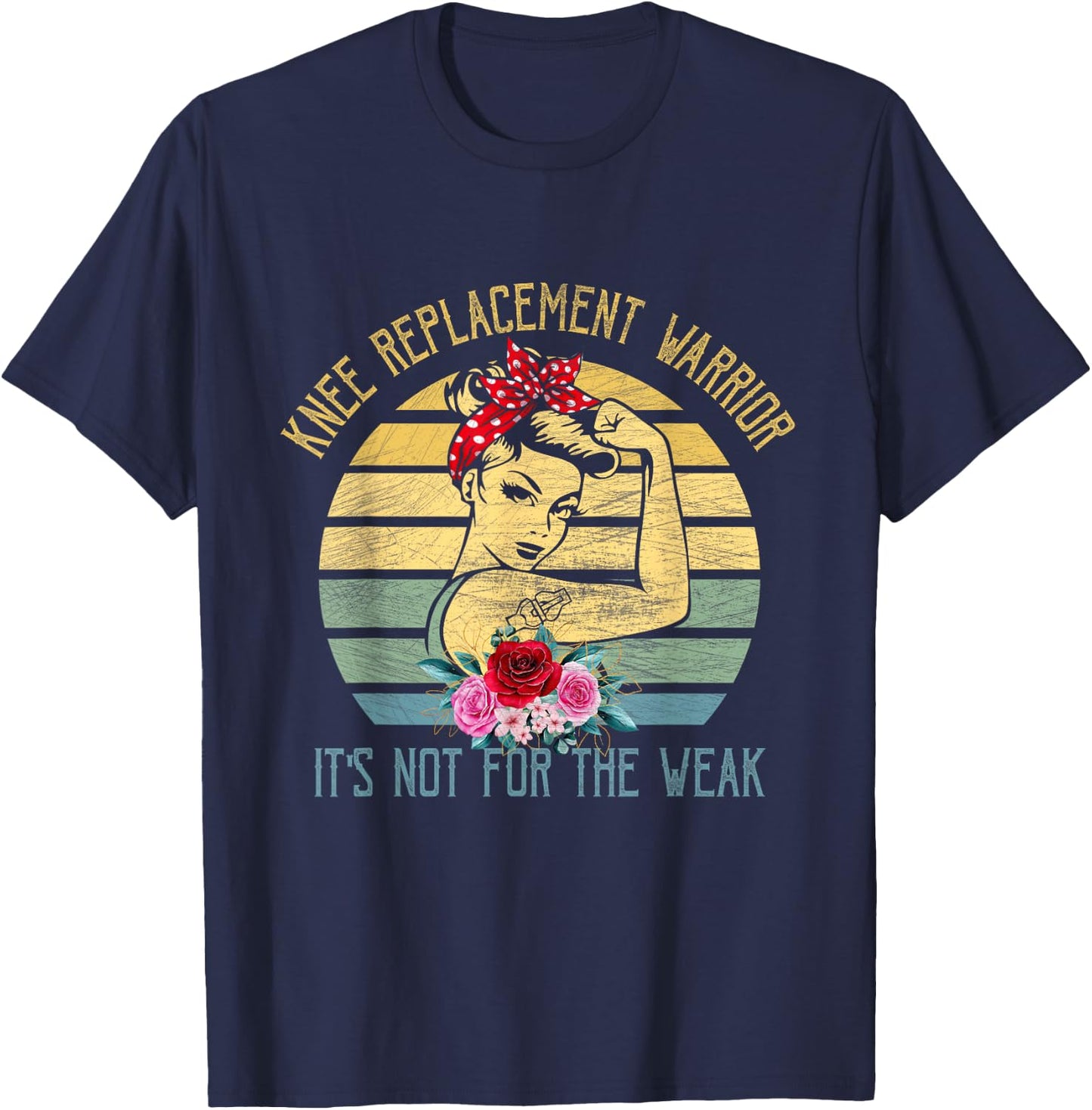 Knieprothese Warrior Es ist nichts für schwache Frauen, starke Frauen T-Shirt - T-Shirt | Navy