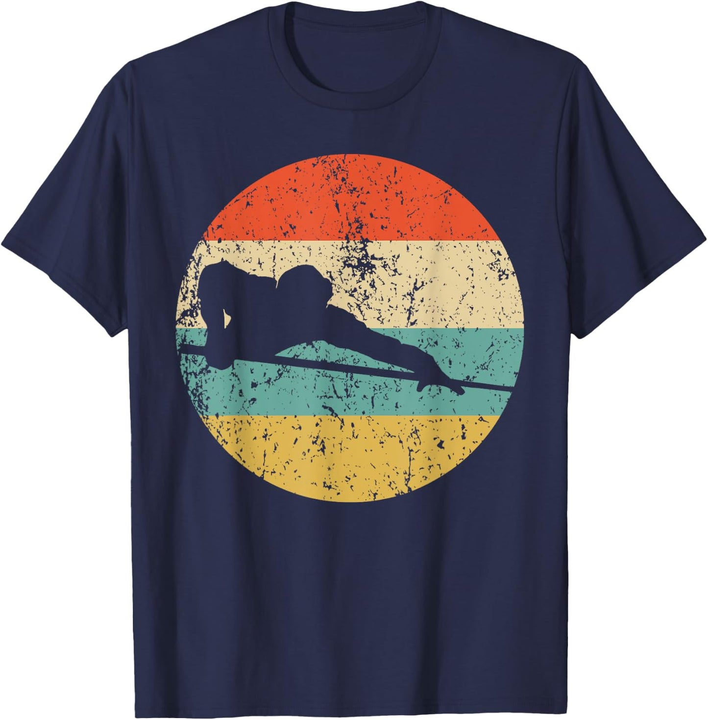 Pool Player Billiards Player Silhouette Retro Sports T-Shirt - T-Shirt | Navy