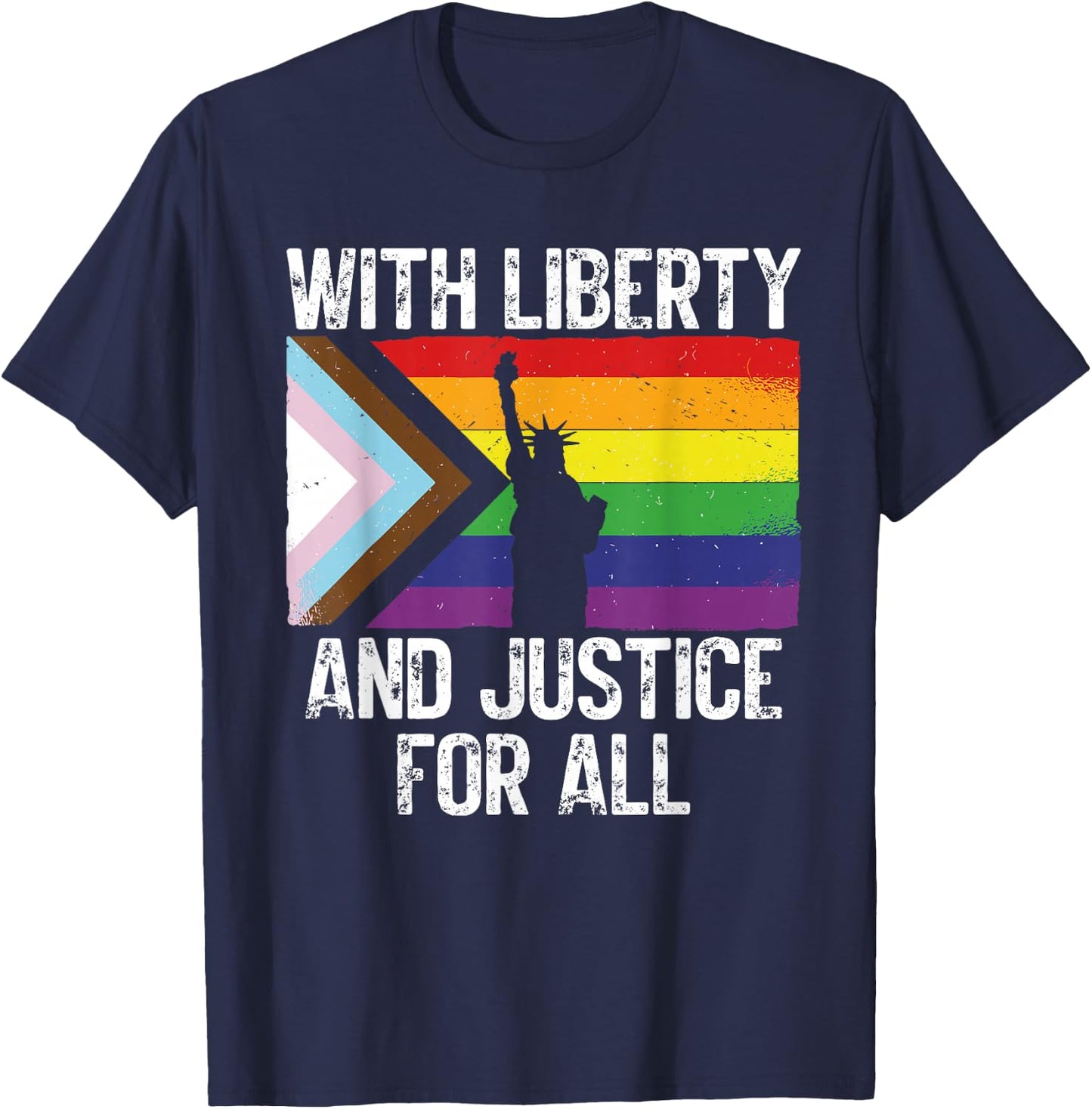 LGBTQ Trans Gay T-Shirt - T-Shirt | Navy