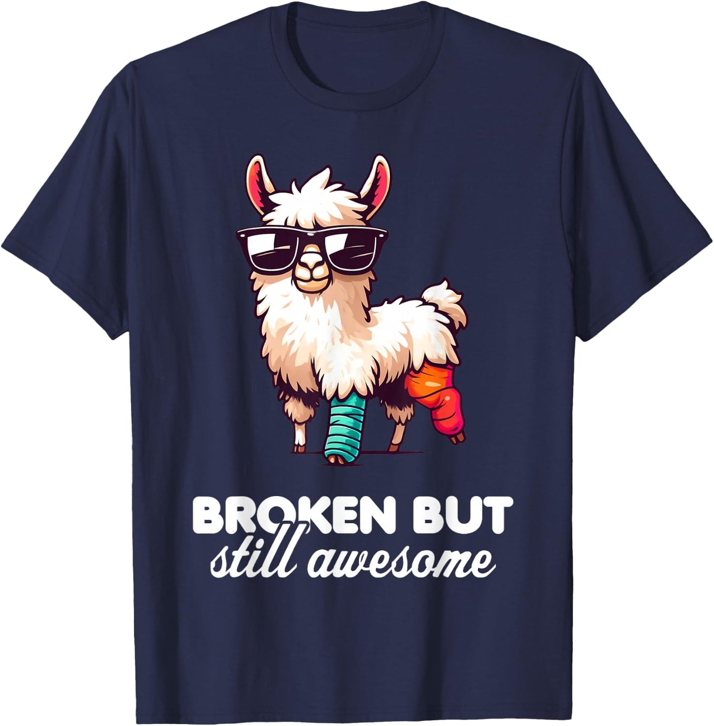 Funny Broken But Still Awesome Broken Arm Gifts For Kids T-Shirt - T-Shirt | Navy
