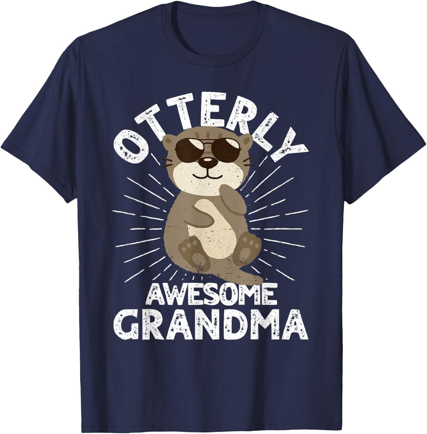 Funny Grandma Otterly Awesome Grandma Otter T-Shirt - T-Shirt | Navy
