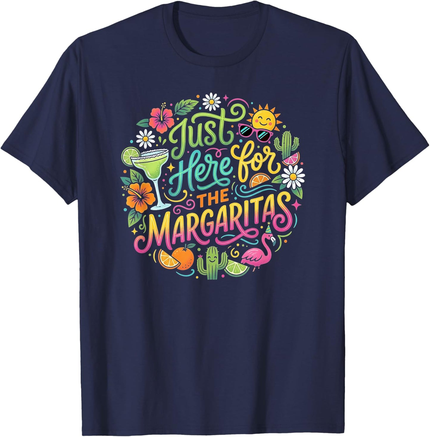Funny Margarita Tropical Vacation Summer Cocktail Drinking T-Shirt - T-Shirt | Navy