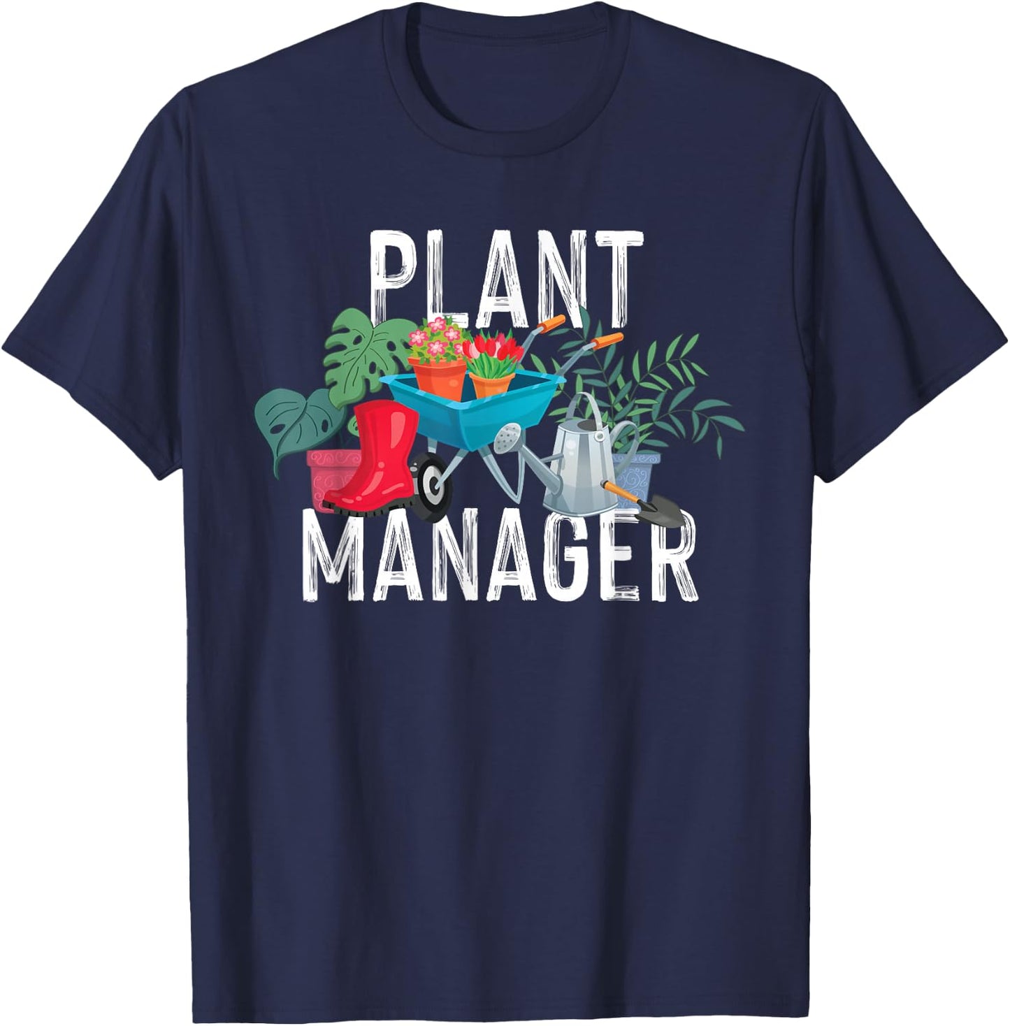 Gardening Plant Manager T-Shirt - T-Shirt | Navy