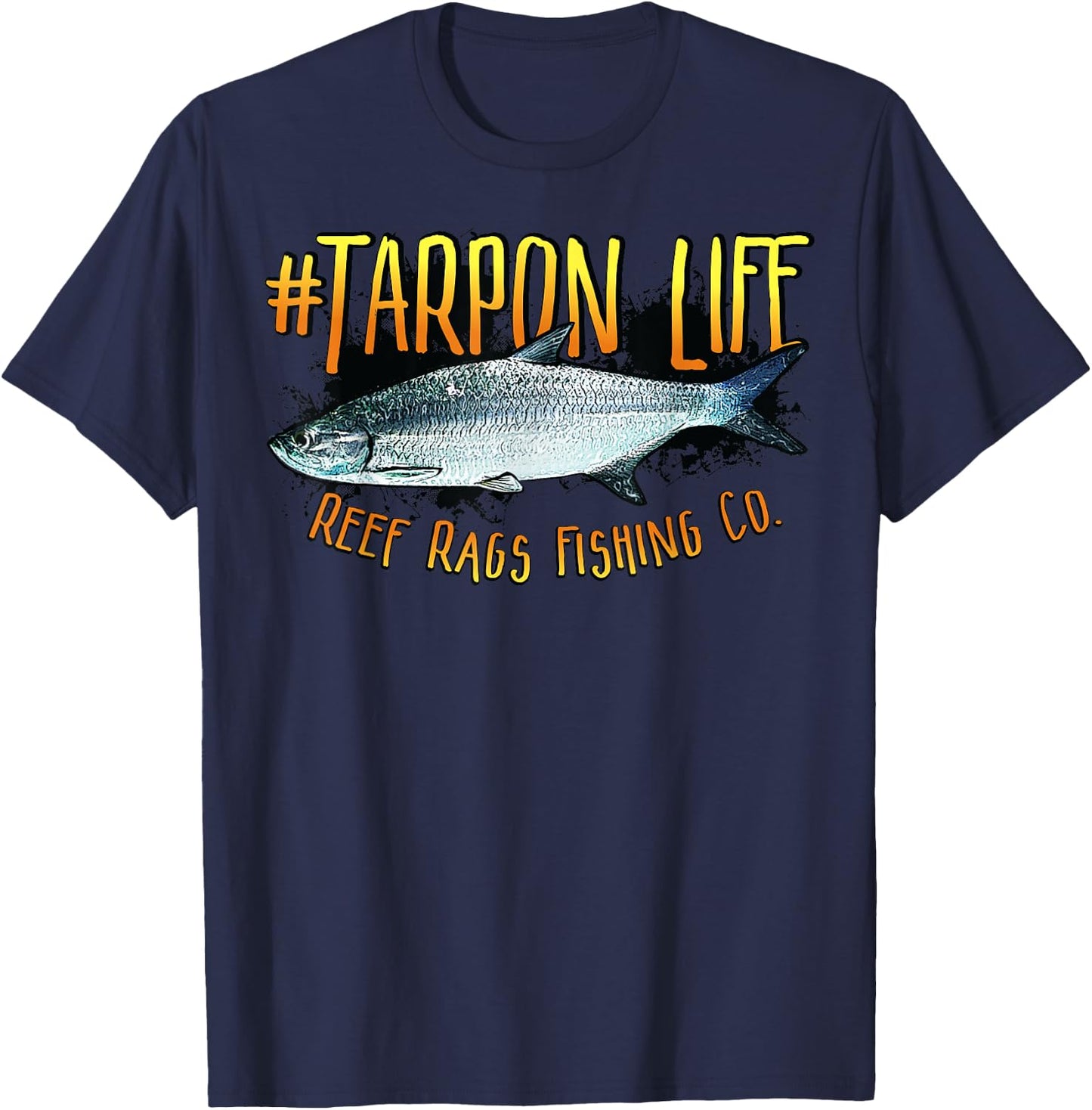 Tarpon Life Deep Sea Saltwater Fishing T-Shirt - T-Shirt | Navy