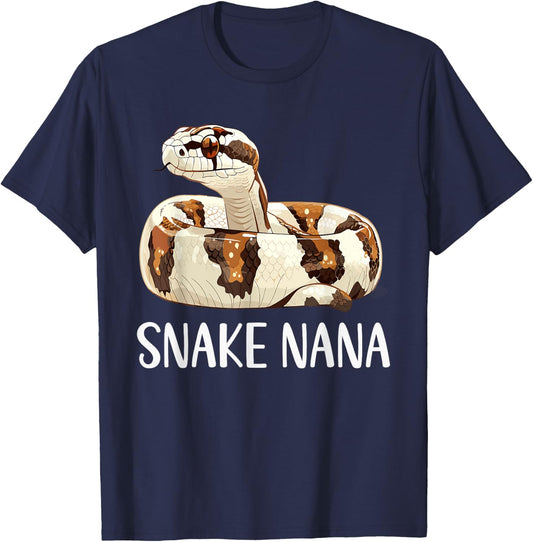 Snake Nana Funny Animals Lover Grandma Gift Mothers Day T-Shirt - T-Shirt | Navy