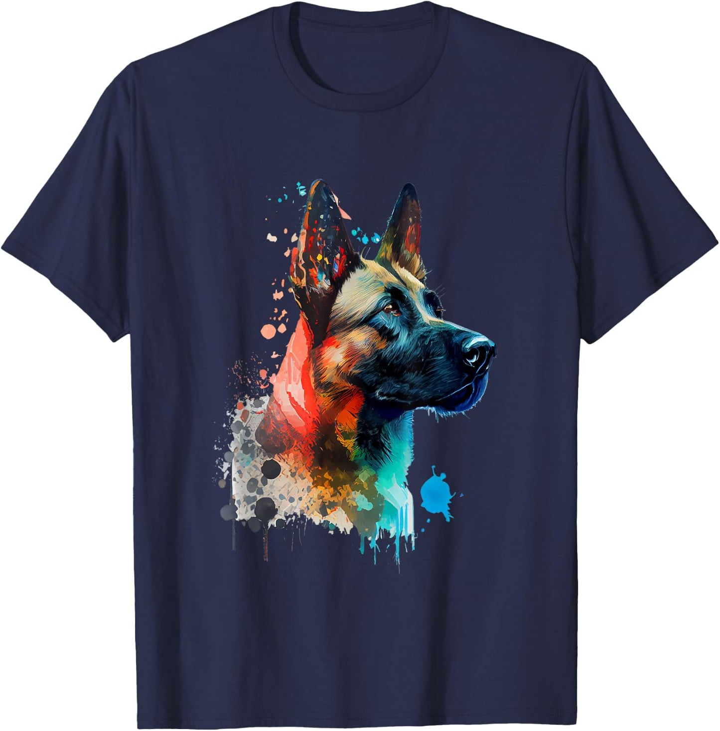Malinois Belgischer Schäferhund Gassi Gehen Hundebesitzer T-Shirt - T-Shirt | Navy