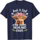Just a Girl Who Loves Highland Cows Animal Lovers T-Shirt - T-Shirt | Navy