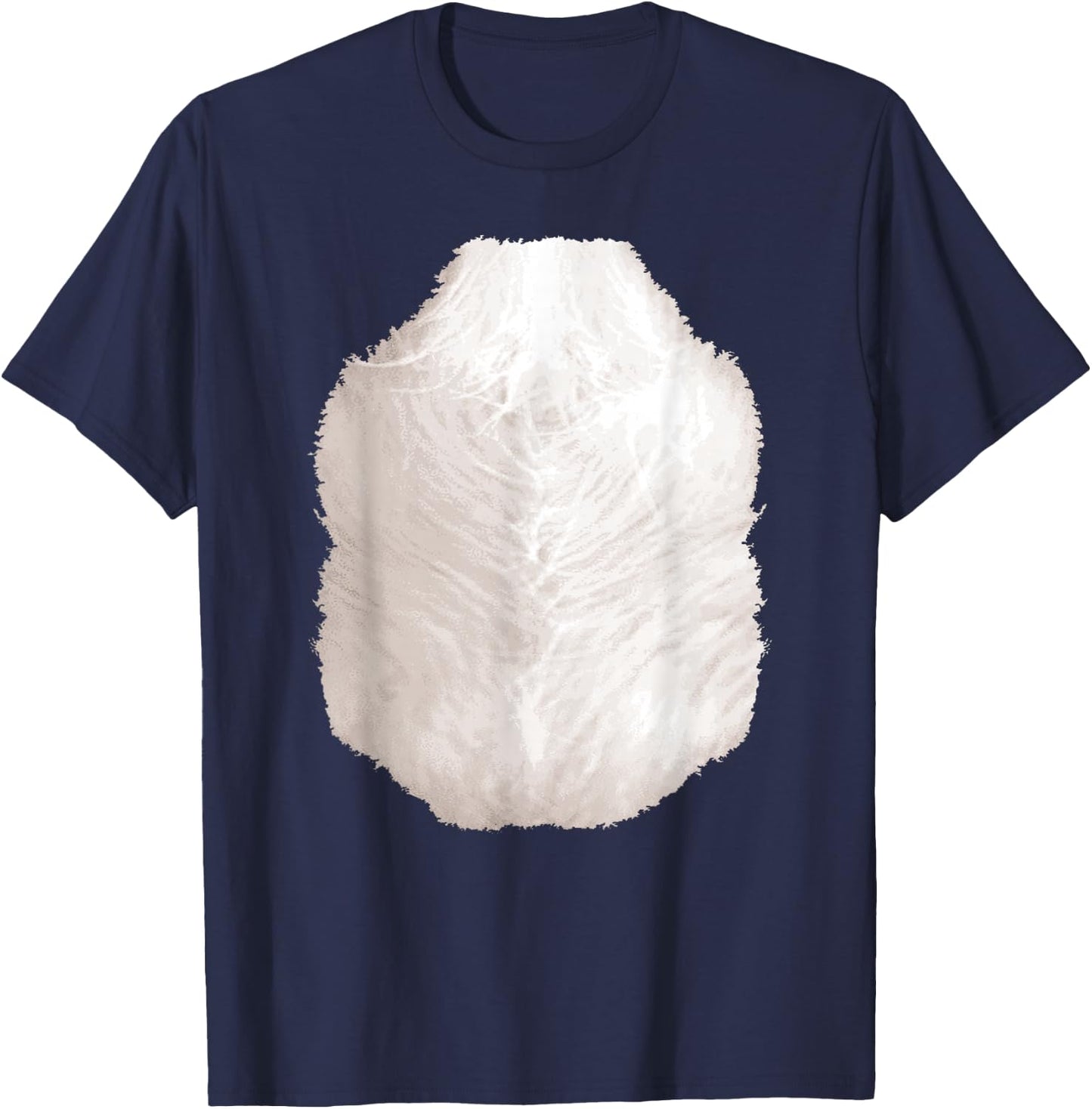 Cute Panda Chest Hair Halloween Costume Hairy Belly Picture T-Shirt - T-Shirt | Navy