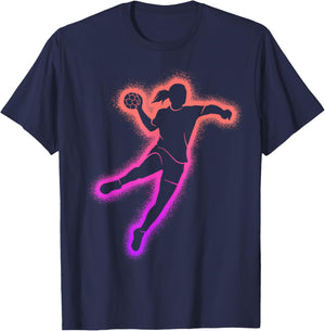 Handball Frauen Handballspieler Kinder Mädchen Handballerin T-Shirt - T-Shirt | Navy