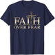 Faith Over Fear Christian Men Women Kids T-Shirt - T-Shirt | Navy