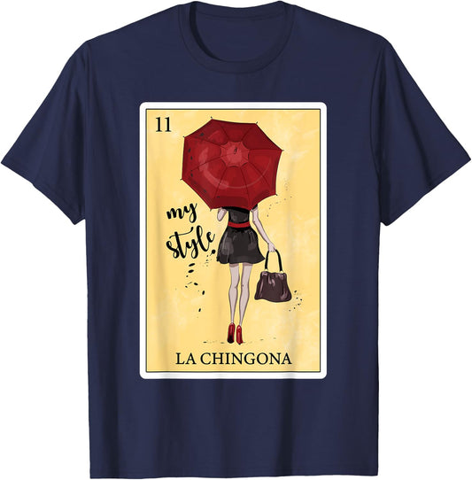 Funny Gifts Spanish-Mexican Bingo - La Chingona T-Shirt - T-Shirt | Navy