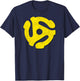Music Geek, Retro 45 rpm Yellow Record Adaptor Vinyl Lovers T-Shirt - T-Shirt | Navy