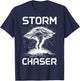 Storm Chasing Meteorologist Tornado Chaser , Black, S T-Shirt - T-Shirt | Navy