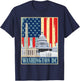 Retro Capitol Hill Washington DC American Flag 4th Of July T-Shirt - T-Shirt | Navy
