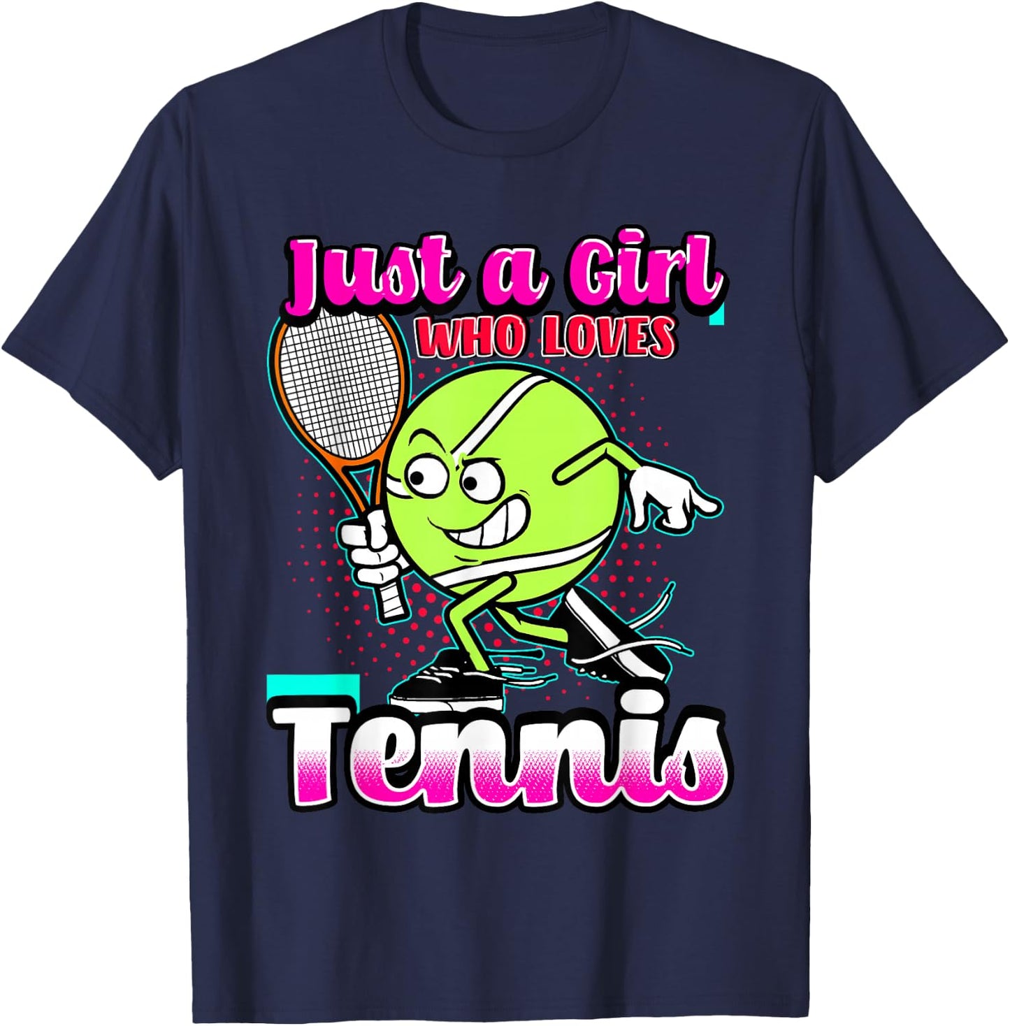 Just A Girl Who Loves Tennis Quote for Tennis Player T-Shirt - T-Shirt | Navy