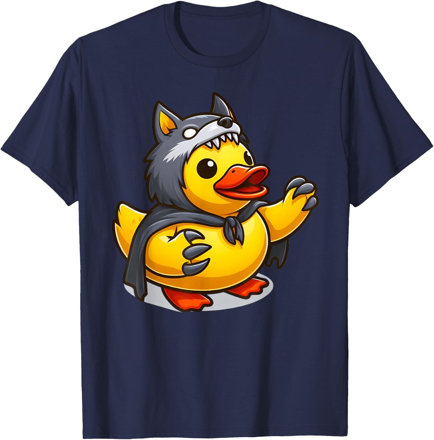 Werewolf Duck, Rubber Yellow Duck T-Shirt - T-Shirt | Navy