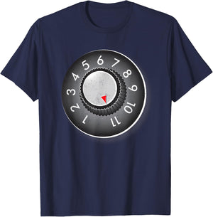 Guitar Amp Volume Knob Goes To Eleven Music Vintage T-Shirt - T-Shirt | Navy