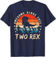 Two Rex 2nd Birthday Gift Second Dinosaur 2 Year Old T-Shirt - T-Shirt | Navy