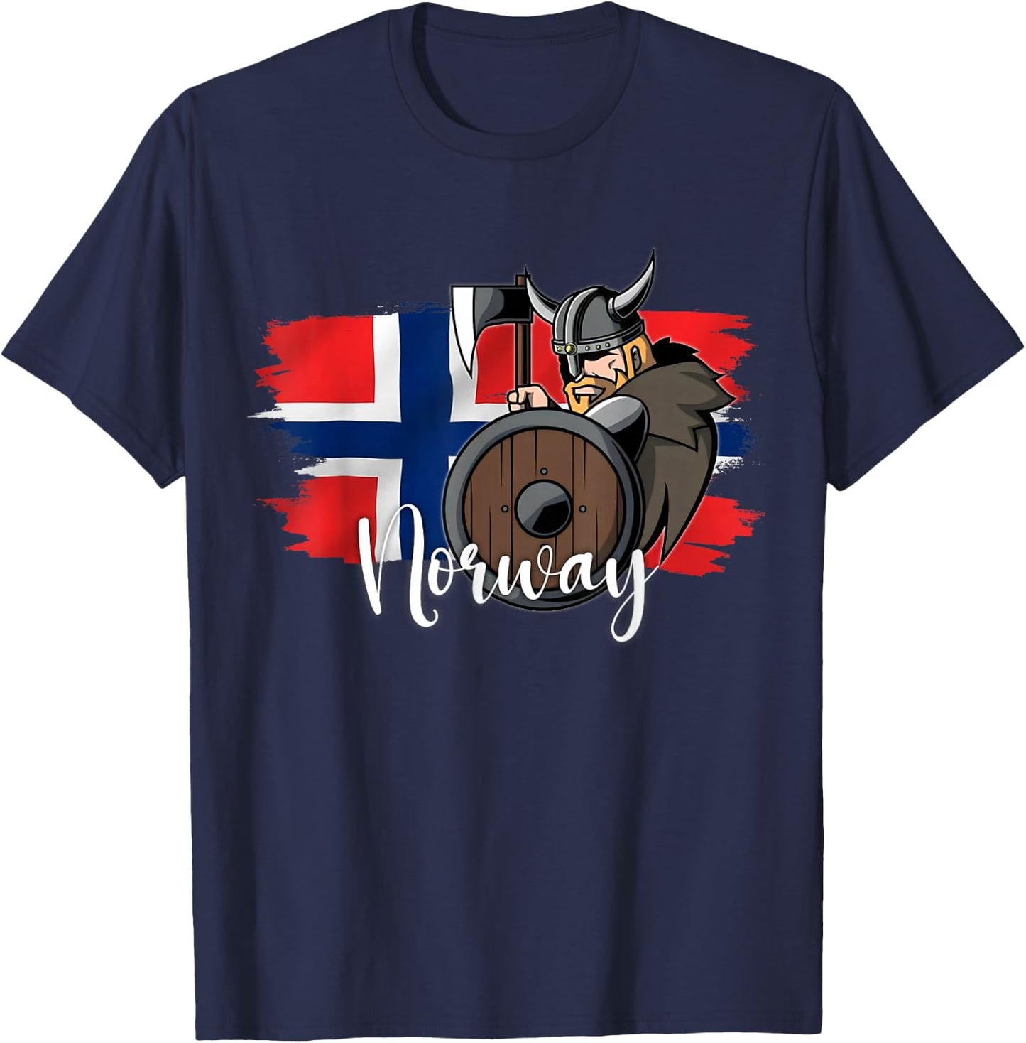 Norwegian Flag Norway T Shirt Norway Shirt Kids T Shirt, black T-Shirt - T-Shirt | Navy