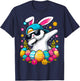 Happy Easter Eggs Cool Dabbing Bunny T-Shirt - T-Shirt | Navy