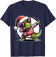Christmas Dinosaur Boys Dabbing T Rex Santa Xmas Funny T-Shirt - T-Shirt | Navy