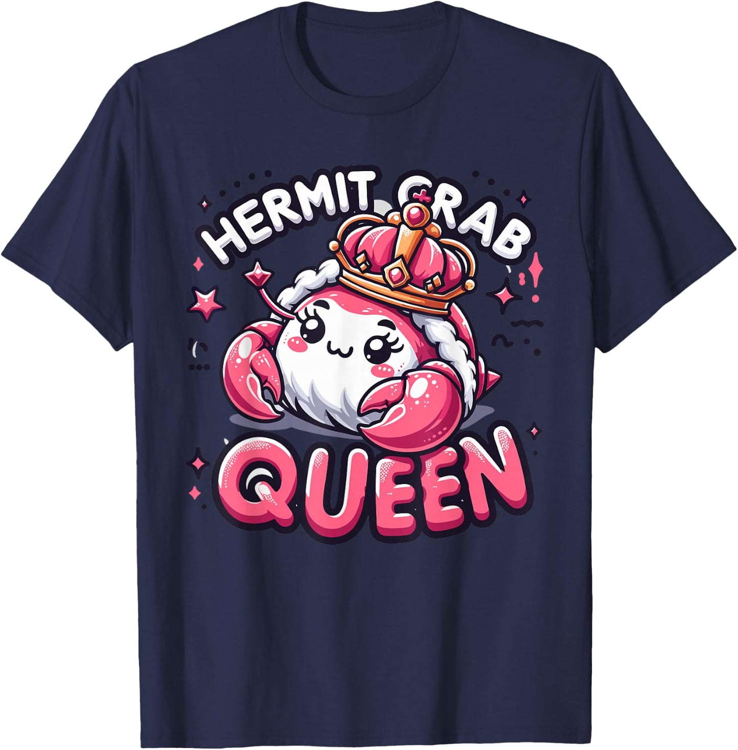 Girls Hermit Crab Queen Gear | Hermit Crab T-Shirt - T-Shirt | Navy
