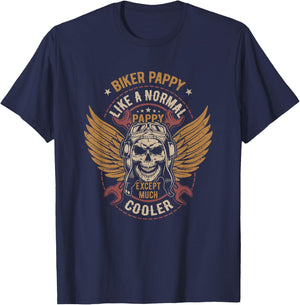 Biker Grandpa - Motorbike Pappy Biker Pappy T-Shirt - T-Shirt | Navy