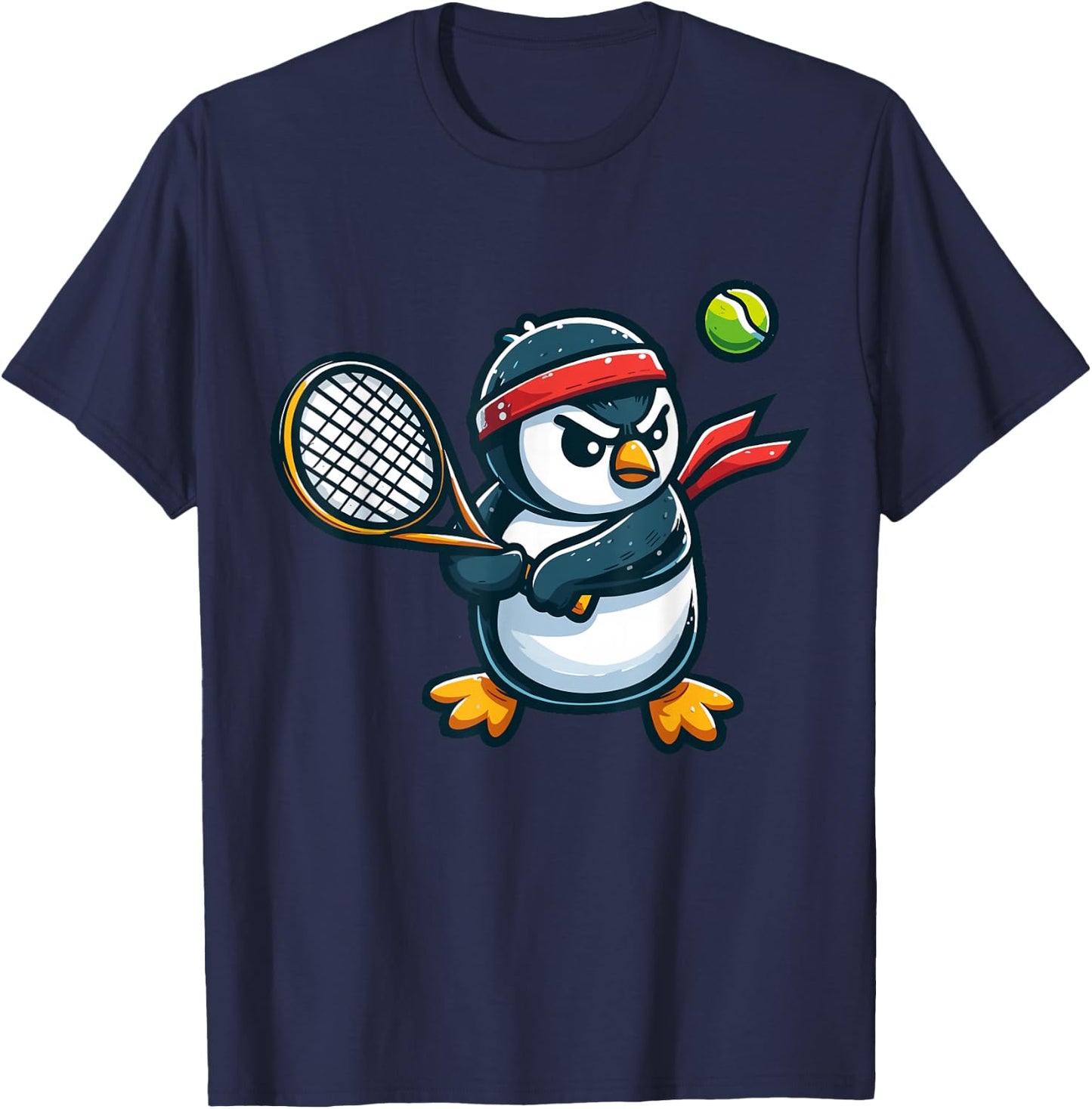 Penguin Tennis Club Animals Sport Tournament T-Shirt - T-Shirt | Navy