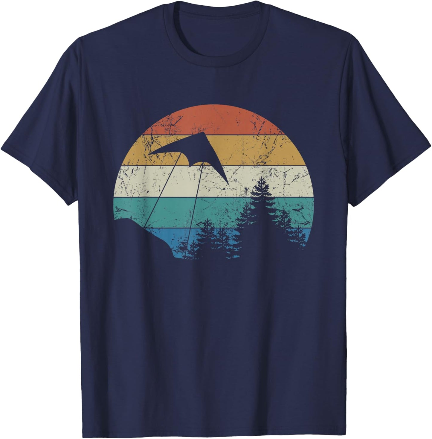 Stunt Drachen Fliegen Retro Fliegen Ein Drachen Love Stunt Drachen T-Shirt - T-Shirt | Navy