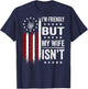 (On Back) I'm Friendly But My Wife Isn't Funny Wife Husband T-Shirt - T-Shirt | Navy