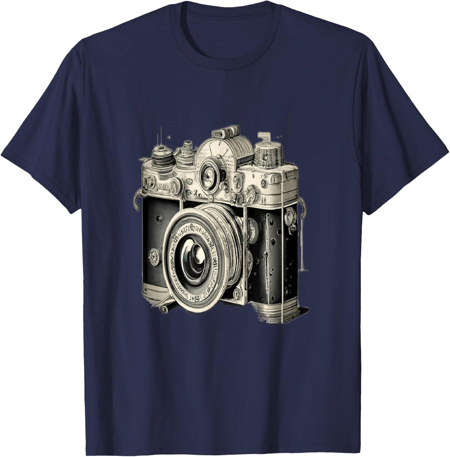Appareil photo vintage , Black, S T-Shirt - T-Shirt | Navy
