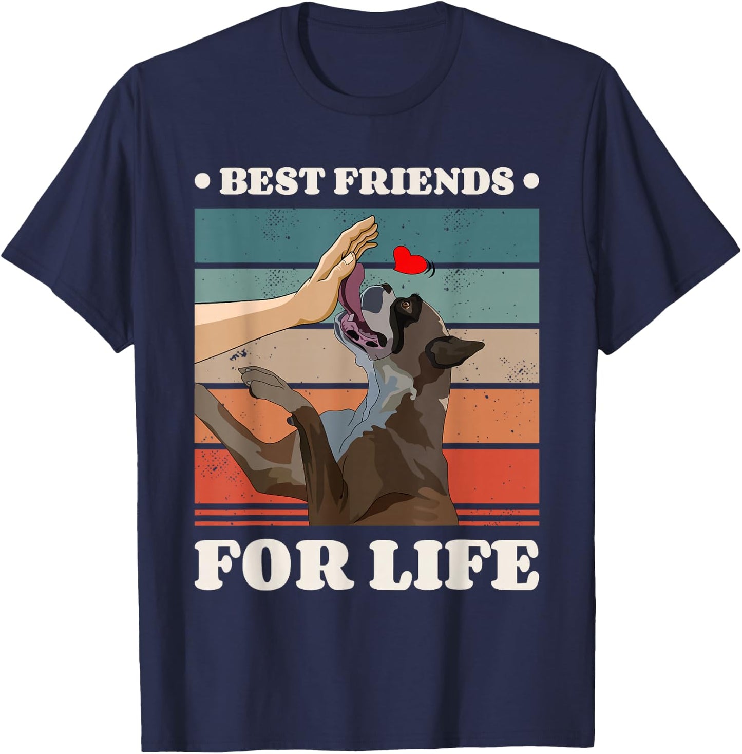 Boxer Dog Boxers T-Shirt - T-Shirt | Navy