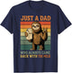 Just A Dad Who Always Came Back with The Milk Funny Sloth T-Shirt - T-Shirt | Navy