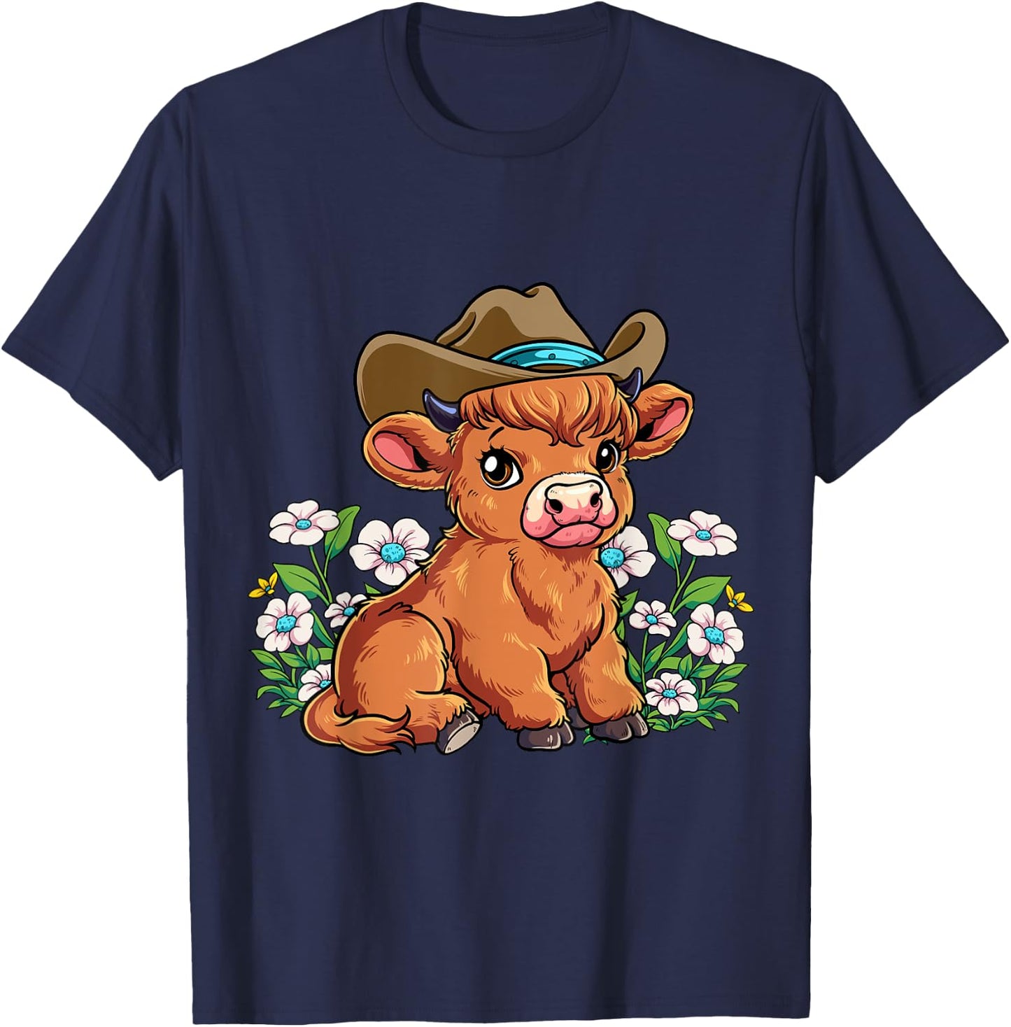 Highland Cow T-Shirt - T-Shirt | Navy