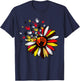 Native American Handprint Flower Traditional Colors T-Shirt - T-Shirt | Navy