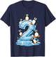 Kids Penguins 2nd Birthday Boys Girls 2 Years Penguin , black T-Shirt - T-Shirt | Navy