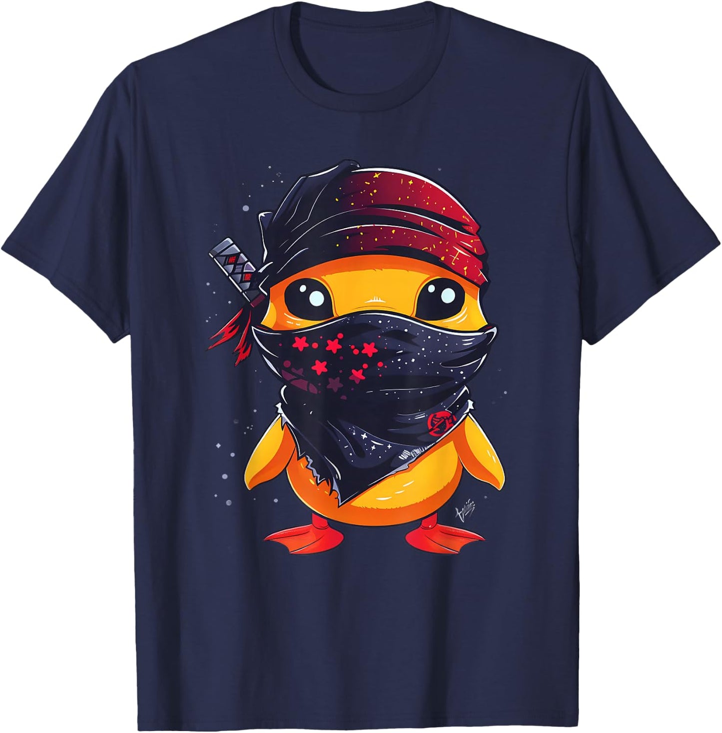 Rubber Duck Ninja Rubber Duckie Rubber Duckling Samurai T-Shirt - T-Shirt | Navy
