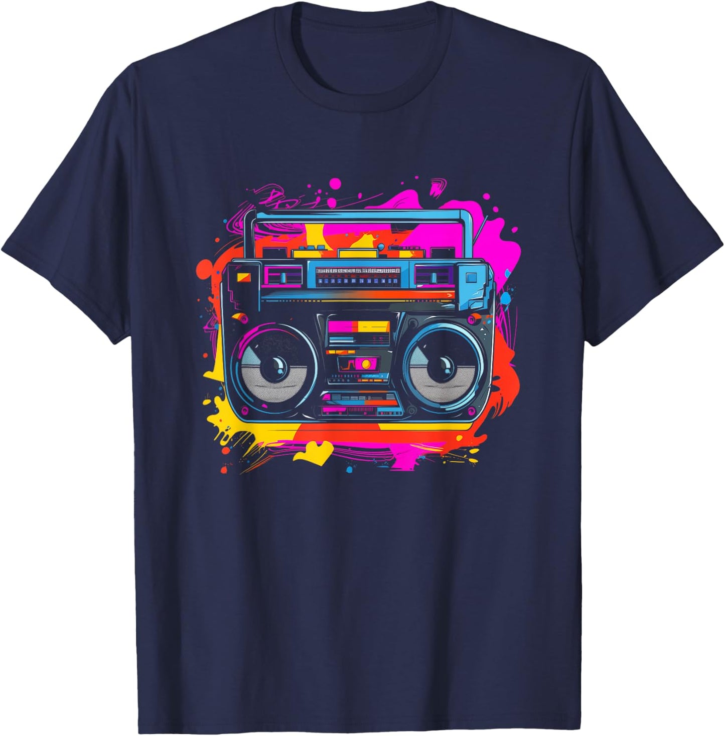 Hip Hop Music 90s Style Hiphop Graffiti T-Shirt - T-Shirt | Navy