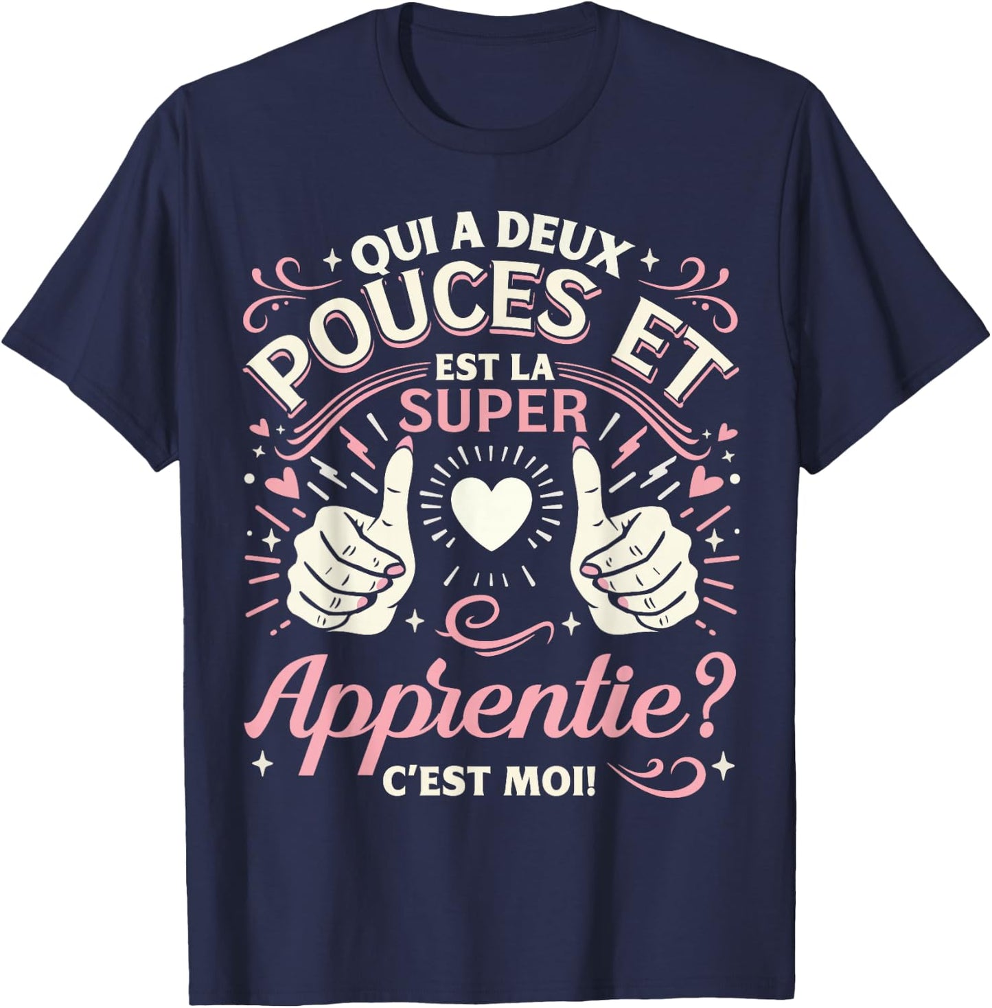 A Super Apprentice Gift An Apprentice End Of Internship , Black, S T-Shirt - T-Shirt | Navy