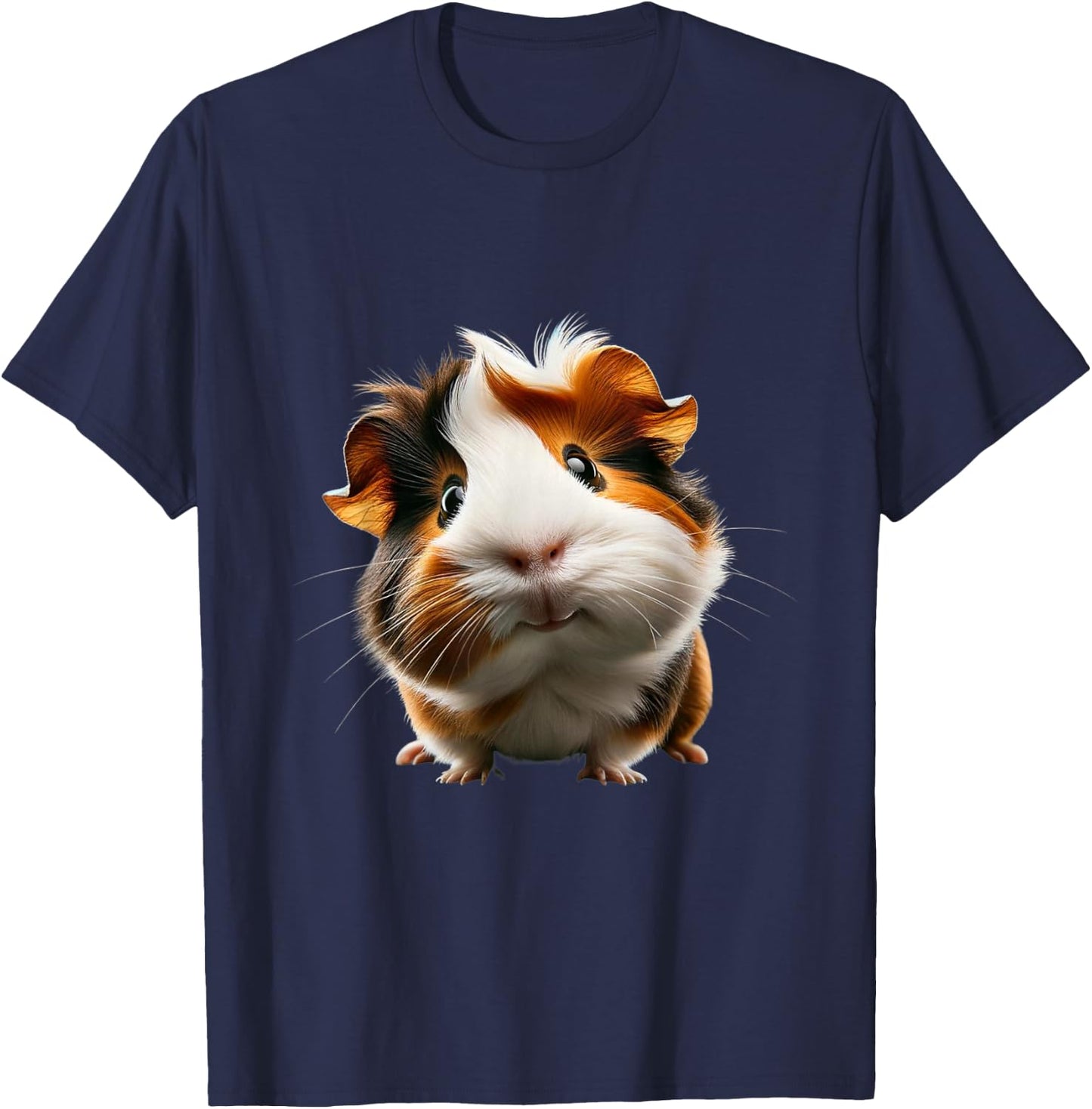 Adorable Guinea Pig Design , black T-Shirt - T-Shirt | Navy