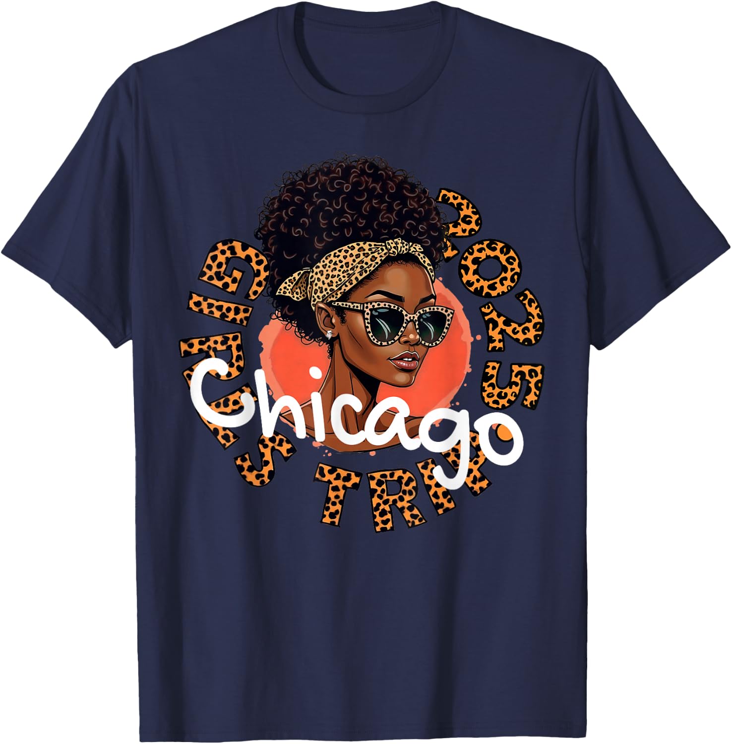 Girls Trip Chicago 2025 Shirts Weekend Birthday Squad T-Shirt - T-Shirt | Navy