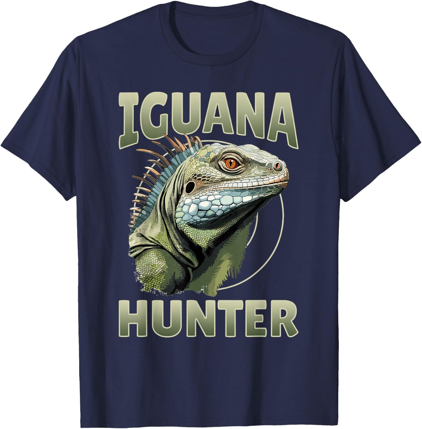 Iguana Reptile Lover Herpetology - Iguana Hunter T-Shirt - T-Shirt | Navy