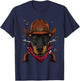 Cowboy Doberman Western Rodeo Cowboy Hat and Bandana Dog T-Shirt - T-Shirt | Navy