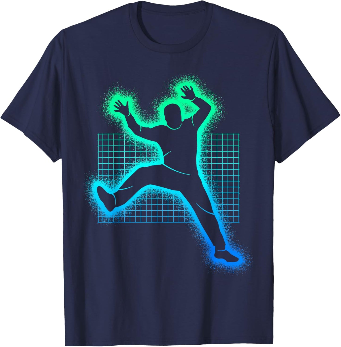 Handball Player and Boys - Goalkeeper , Black, S T-Shirt - T-Shirt | Navy