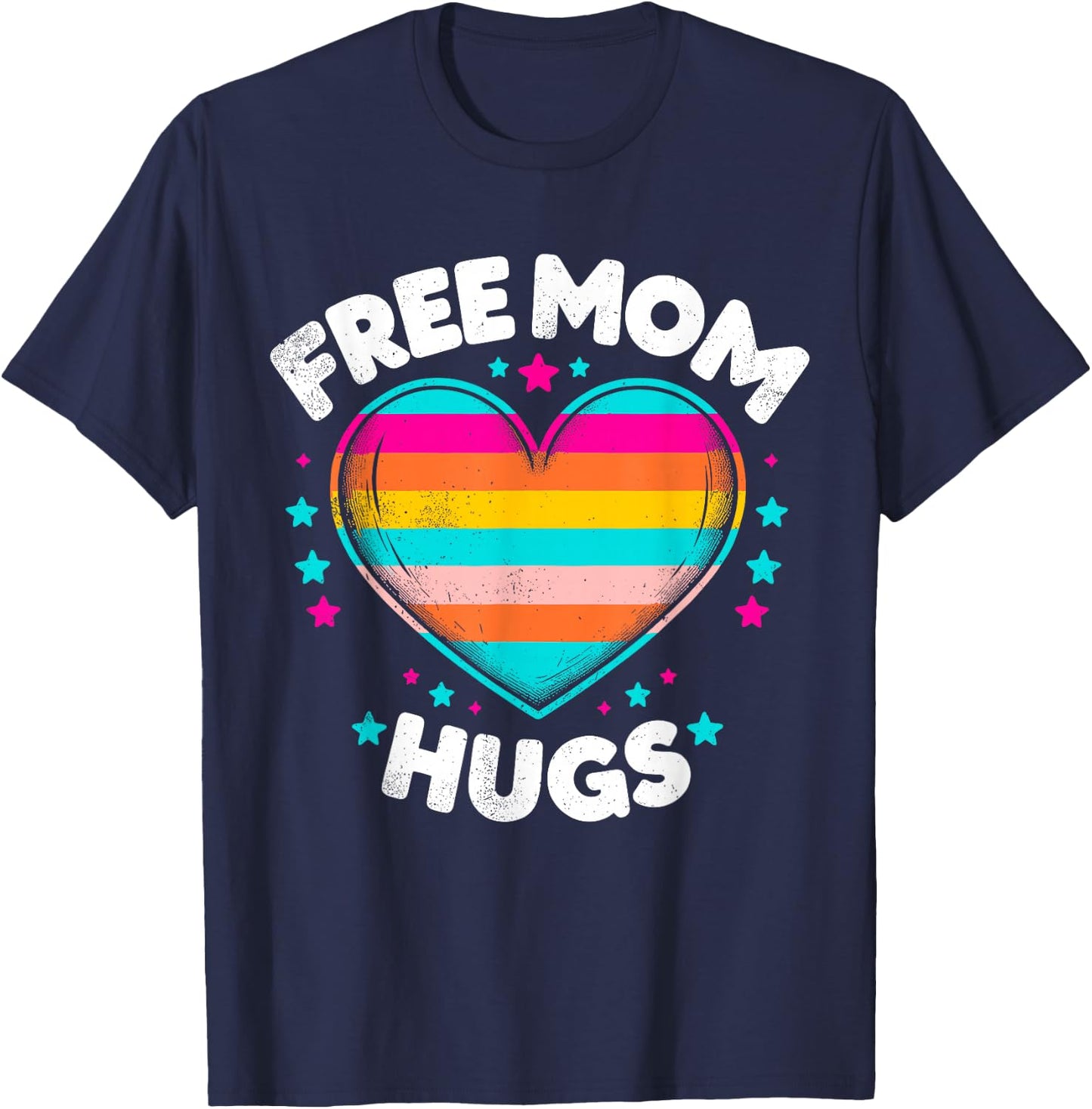 Free Mom Hugs LGBTQ T-Shirt - T-Shirt | Navy