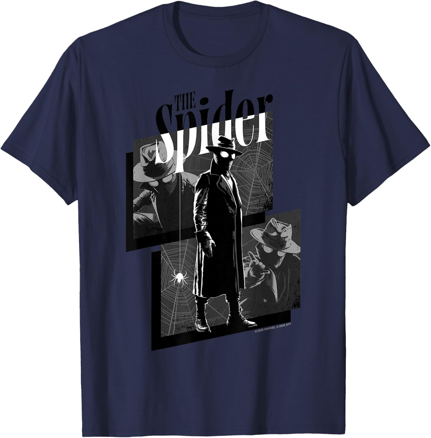 Marvel Spider-Noir Series The Spider Spider-Noir Webed Panel T-Shirt - T-Shirt | Navy