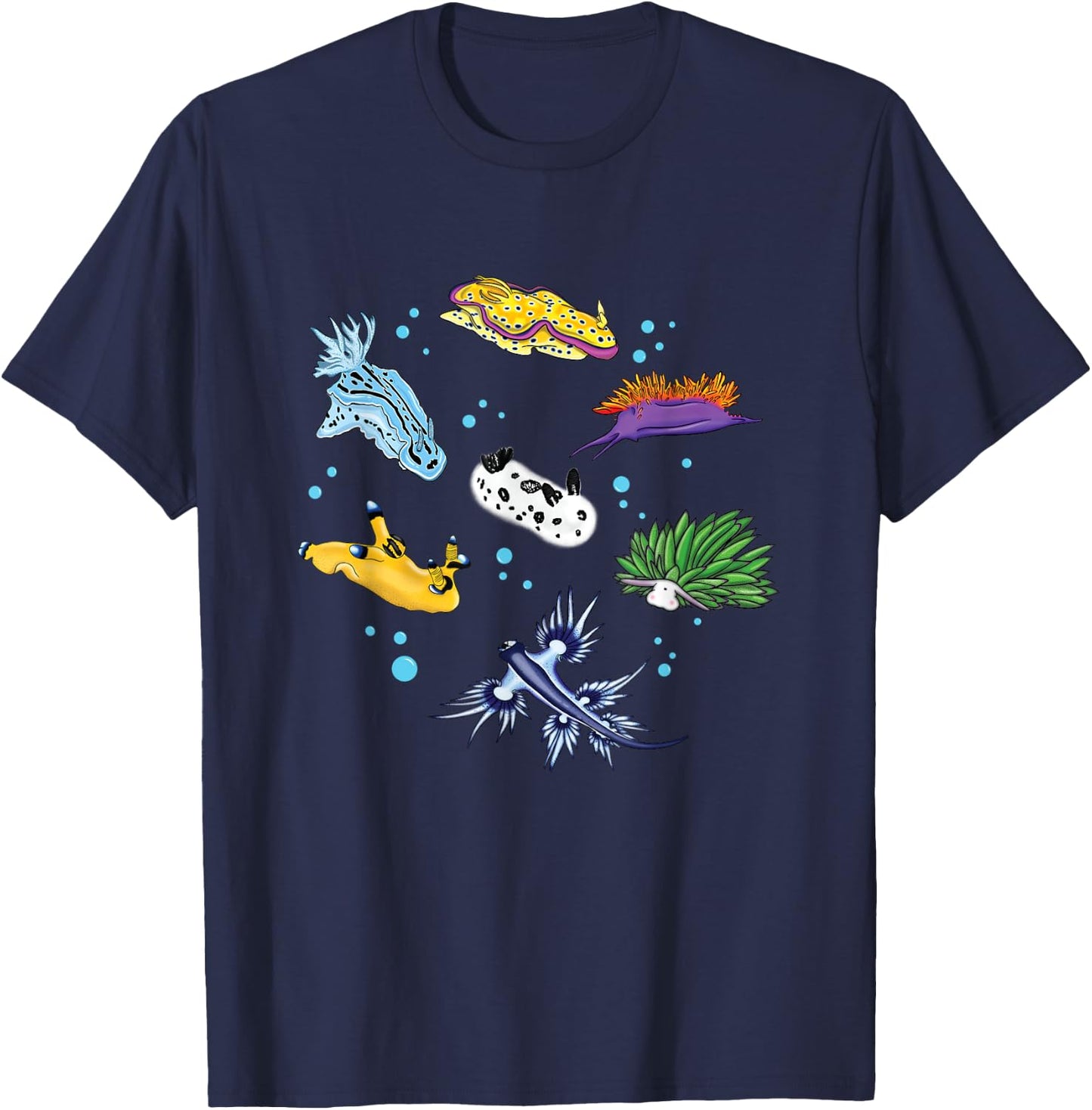 Nudibranch Sea Slug Ocean Scuba Diver Snorkeling Aquarium T-Shirt - T-Shirt | Navy